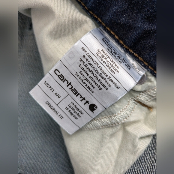 Carhartt Women's Original Fit Straight Leg Blaine Jeans 18 Regular - Picture 7 of 11